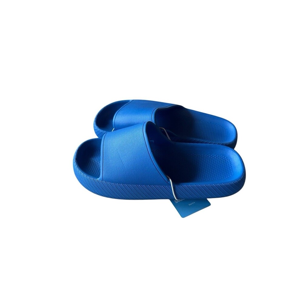 NWT Sun & Sky Women’s Slide Sandal Size 5/6 Bright Blue Shower Sports Beach New